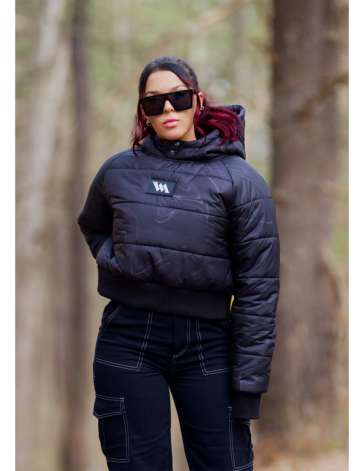 Cropped Puffer Jacket Pullover