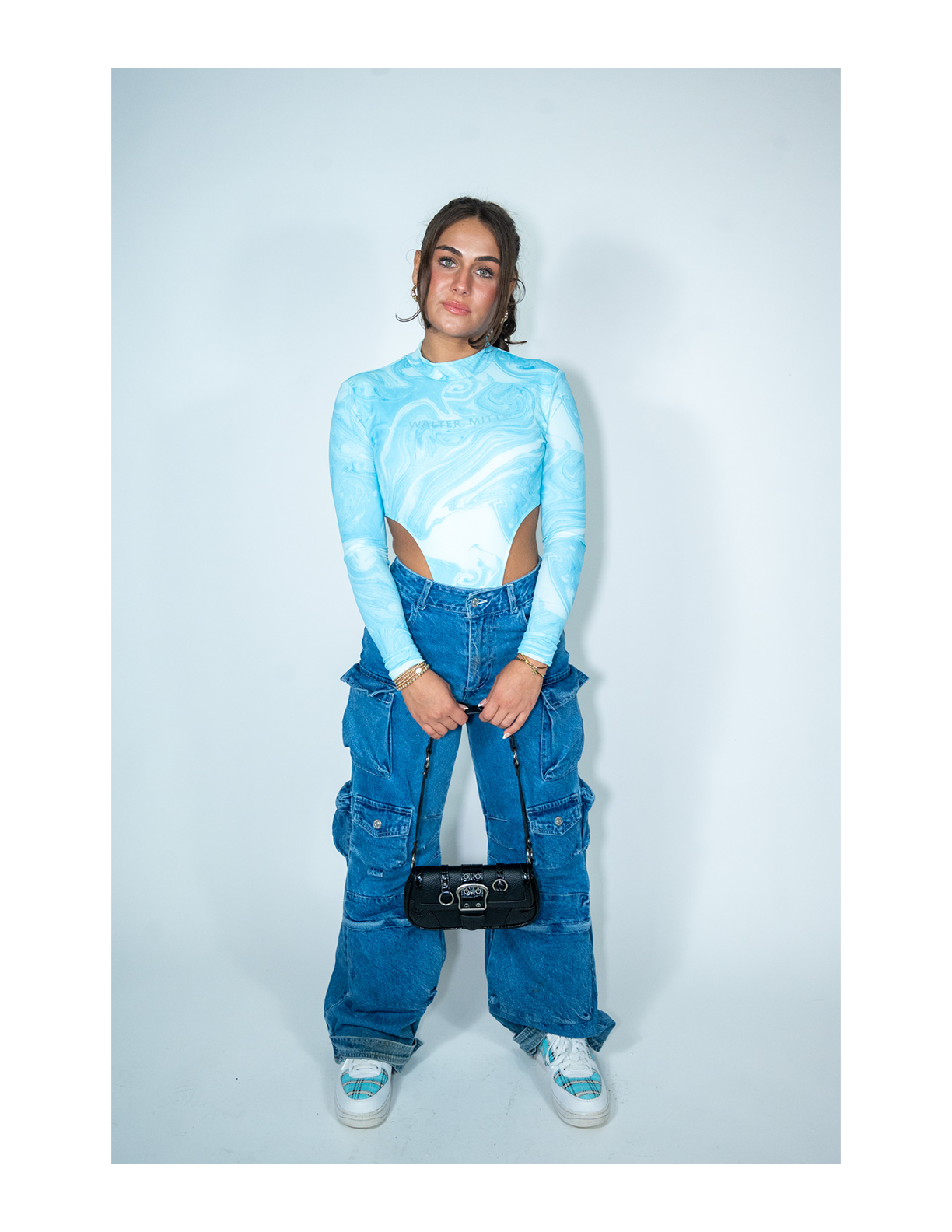 Marble High-Cut Bodysuit